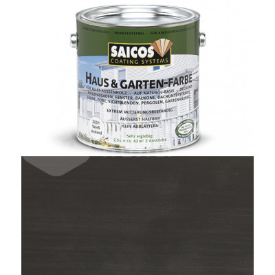 Краска непрозрачная для наружних работ на основе масел Saicos Haus&Garten-Farbe 2900 графит (0.75л)