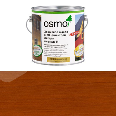 Защитное масло с УФ-фильтром Osmo UV Schutz Ol Extra 428 Кедр шелковисто-матовое (0.75л)