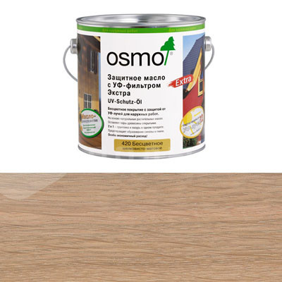 Защитное масло с УФ-фильтром Osmo UV Schutz Ol Extra 429 Натуральное шелковисто-матовое (0.125л)